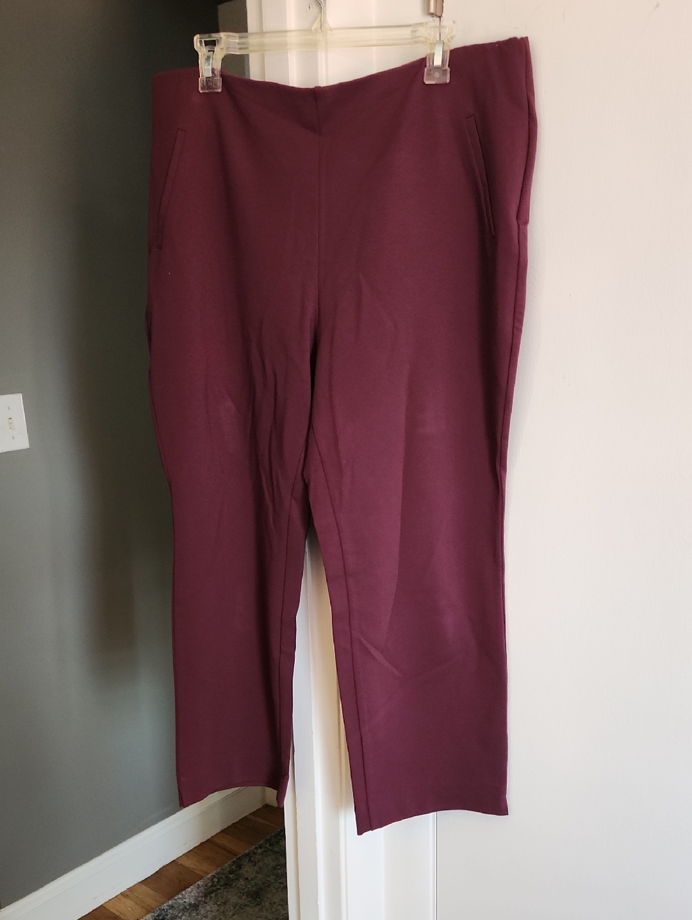 Liz Claiborne Women's Straight Leg Pants in Plum